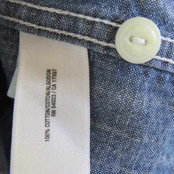 Old Navy* Men's Short Sleeve Button Down Curved Hem Pocket Stripe Shirt~ XXL - Picture 5 of 12